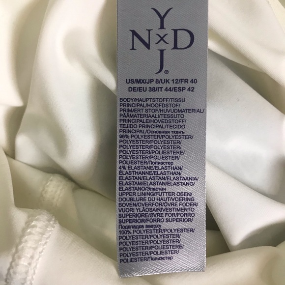 NYDJ Lift Tuck Technology Damask Abstract Print Sleeveless Sheath Dress Sz 8 - Picture 13 of 13